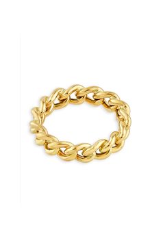 Mini curb-chain links gleam from a stackable ring crafted from warm 14-karat yellow gold. 5mm band width 14k gold Made in Turkey Ring Crafts, Chain Links, Stackable Ring, Curb Chain, Stackable Rings, Band Ring, Chain Link, Band Rings, Nordstrom Rack