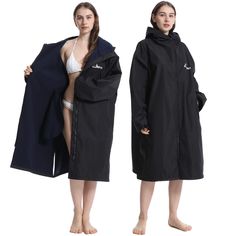 PRICES MAY VARY. PLUS SIZE: Oversized swim park for unisex adult and youth. LxW: 43.3”x31.5”(110x80cm), weight: 1.87lb(0.85kg), sleeve length: 31.5”(80cm). (Length is shoulder to hem excluding hood) KEEP WARM: External Windproof and waterproof PET fabric with internal short fleece lining, keep your body warm and dry in any climates. Full sleeves are more airtight and warmer to the arm in low temperatures. UNIQUE DESIGN: Pocket zippers with water barriers, which can be closed to keep out the rain Changing Robe, Poncho Coat, Long Sleeve Swim, Winter Running, Clean Machine, Body Warmer, Waterproof Jacket, Warm Coat, Full Sleeves