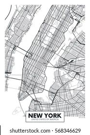 the new york city map is shown in black and white, as well as an image of