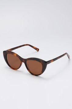 Frame: Tortoiseshell acetate Lenses: Brown Lenses: 54 mm, Bridge: 15 mm, Temples: 148 mm Brown tortoise acetate cat-eye frame with sleek temples, set with brown-tinted lenses that offer good UV protection. Brown Sunglasses Women, Cat Eye Sunglasses Women, Tortoise Shell Cat, Tortoise Shell Sunglasses, Brown Sunglasses, Women's Jewelry And Accessories, Cat Eye Frames, Glasses Fashion, Tortoise Shell