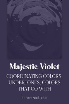 Majestic Violet 2068-10 | Coordinating Colors, Undertones Violet Kitchen, White Heaven, California Lilac, Accent Walls, Coordinating Colors, Benjamin Moore, Paint Color, Shades Of Purple, Gold Accents