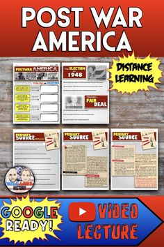 After fighting in the bloodiest war in human history, veterans were returning home to a completely different America. Examine the new economy veterans returned to and programs that Truman put into place to help stabilize the economy, including the GI Bill and "Fair Deal" programs. Students will read and answer questions about a pamphlet that the returning veterans received called "Dear Mr. Veteran." This pamphlet told veterans all about the new America and what they needed to do to live in it. 1950s Classroom, Human History, World History, Teacher Store, Distance Learning