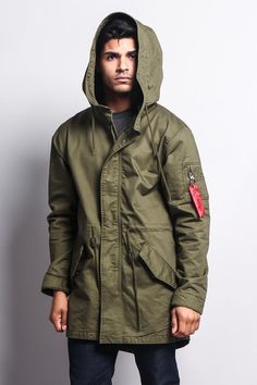 Stay warm this season with the MA-1 style flight anorak. This is a new take on a classic style that should be had in every man's closet. Now offered in a extended length version, this anorak will keep you covered through the elements. - 100% Cotton- Imported. Urban Style Parka For Streetwear In Fall, Fall Streetwear Utility Jacket With Double-lined Hood, Fall Utility Jacket With Double-lined Hood For Streetwear, Combat Style Parka For Fall Streetwear, Fall Combat Parka For Streetwear, Combat Style Long Sleeve Parka For Streetwear, Combat Style Fall Parka For Streetwear, Fall Military Hooded Jacket For Streetwear, Streetwear Combat Parka