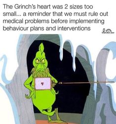 the grinch's heart was 2 sizes too small a reminder that we must rue