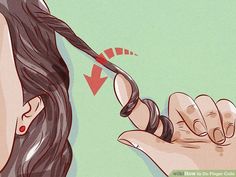 How to Do Finger Coils: 12 Steps (with Pictures) - wikiHow Finger Curling Natural Hair, How To Curl Your Hair With Your Finger, Finger Coil Curly Hair, Fingercoils Tutorial, How To Finger Coil Natural Hair, Curly Hair Finger Coiling, Finger Coils Natural Hair Tutorials, Finger Curling Hair, How To Finger Coil Curly Hair