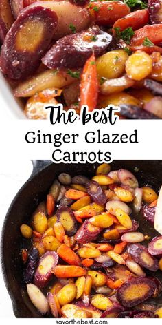 the best ginger glazed carrots are in this pan