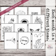 printable thanksgiving cards with the words happy holidays and turkeys on them, all in black and white