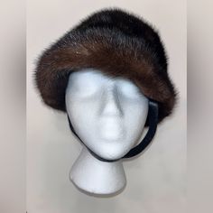 Beautiful Vintage Mink Jafar‘s Riding Hat With A Small Brim, With A Leather Strap For Under The Chin Vintage At Its Finest Adjustable Winter Riding Hat, Winter Riding Adjustable Hat, Luxury Adjustable Winter Hat, Riding Hats, Accessories Vintage, Vintage Brown, Vintage Accessories, Unique Vintage, Leather Straps