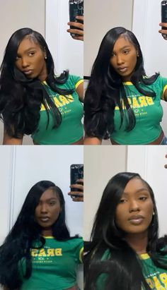 Hoco Hairstyles Black Women Natural, Natural Side Part Quick Weave, Black Side Part Sew In, Braids Outfits Black Women, Hair Appointment Outfit Black Women, Quick Weave Layers, 2x6 Closure Quick Weave, Side Part Quick Weave Curls, Sidepart Sewin