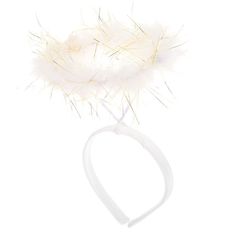 Claire's Club Angel Halo Headband - White White Feathered Party Headpieces, Adjustable White Feathered Headpiece, Angel Halo Costume, Angel Halo Headband, Rainbow Lion, Angel Halo, Pretty Headbands, Owl Plush, Halo Headband