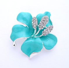 Hibiscus Flower Brooch Destination Wedding Bridal Bridesmaid Prom Dress Sash Corsage Cake Decor Aqua Ocean Blue Broaches DIY Jewelry Crafts Brooch Bouquet Diy, Aqua Blue Wedding, Blue Brooch, Bouquet Jewelry, Bridal Brooch, Bridal Brooch Bouquet, Brooch Dress, Blue Hibiscus, Wedding Brooch