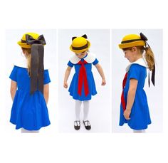 Add an adorable navy blue dress for the perfect Madeline costume! this listing includes on dress and yellow hat or just the hat. This basic set allows you to add ribbons, collars or anything else to jazz up this perfect little dress. Madeline Costume, Hat And Dress, Book Costumes, Book Character Costumes, Literary Characters, Dress Up Boxes, Book Week Costume, Storybook Characters, King Shirt