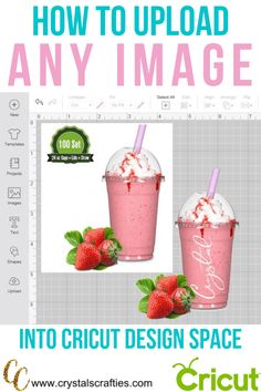 an image of two cups with strawberries and ice cream in them on top of a computer screen