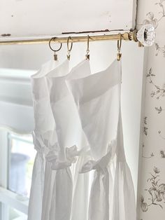 Chic Curtains, Shabby Chic Dining Room, Gold Shower Curtain, Ruffle Curtains, Shabby Chic Garden, Shabby Chic Mirror, Shabby Chic Curtains, Farmhouse Curtains, Shabby Chic Interiors