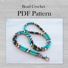 the bead crochet dog leash pattern is shown