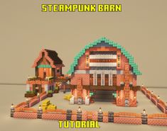 an image of a building made out of legos with text that reads steampunk bar