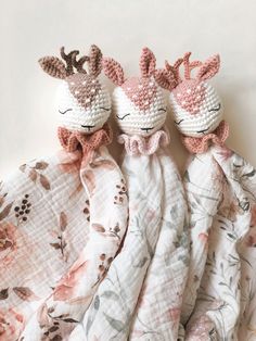 doudou cerf biche renne faon personnalisé crochet Crochet Diy, Diy Crochet