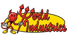 an old school logo with the words lord industries written in red and yellow