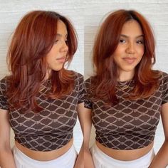 Wash And Go Haircuts, Red Hair Inspo, Crop Hair, Air Dry Hair, Wash And Go, Peinados Fáciles Para Cabello Corto, Wavy Curly Hair, Auburn Hair, Shoulder Length Hair