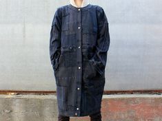 BLACK patchwork ripped denim coat is OOAK item on Etsy! Unisex distressed black mantle - ART & UNIQUE! Oversize black robe for man and woman. Dimensions: (please see last photo) Length on the back - 37 inches - 94cm Underarm to underarm 27 inches - 69cm Shoulder width of coat - 27.5 inches - 70cm Sleeve length - 18 inches - 46cm The width of the sleeve below is 18 inches - 46cm Closes on a button. 3 pockets Without lining The material is thoroughly cleaned and restored. Created in a pet-free and Oversized Dark Wash Outerwear With Patchwork, Oversized Outerwear With Patches For Fall, Oversized Distressed Black Outerwear, Black Denim Patchwork Outerwear, Patchwork Jean Jacket, Black Mantle, Cute Surprises, Oversized Jeans, Denim Hat