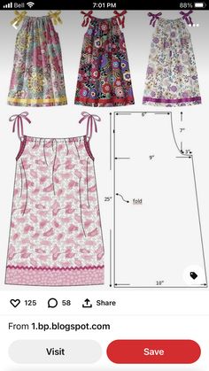 the sewing pattern for this dress is very easy to sew