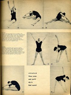 an old book with instructions on how to do the splits in ballet shoes and tights