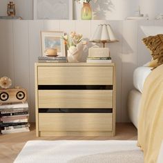 a bedroom scene with focus on the dresser