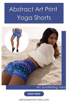 Discover a new dimension of yoga style with our custom art printed yoga shorts. Crafted with care, these running and dance friendly shorts have a flattering fit and are the perfect gift for that special someone. With our myriad designs, you will always find a unique piece that matches your mood. So why wait? Make the perfect gift for her today. Follow and shop now! Yoga Style, Custom Art Print, New Dimension