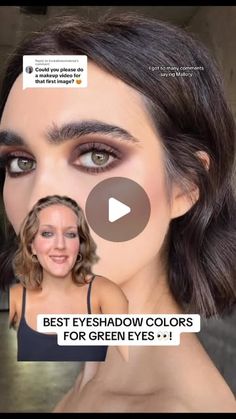 Mallory Osses on Instagram: "BEST EYESHADOW COLORS FOR GREEN EYES 👀! 

#makeuptutorials #eyeshadow" Eyeshadow Colors, Colorful Eyeshadow, Makeup Videos, One Image, Green Eyes