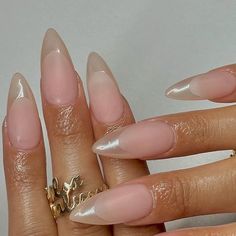 Long Almond Chrome French Tip Nails, Glazed Nails Black Women, Brown French Tip Nails With Chrome, Clear Nails With Chrome, Translucent Black Nails, Sheer Chrome Nails, Brown Chrome French Tip Nails, Glossy French Tip Nails, Glazed French Tip Nails