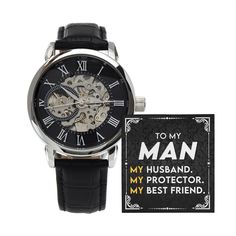 Protector And Best Friend Gift For Husband Men's Openwork Watch Default Title Watch Gift Box, Great Anniversary Gifts, Watch Gift, Anniversary Gifts For Husband, Birthday Gift For Him, Anniversary Gifts For Him, Great Birthday Gifts, Luxury Boxes, Man Birthday