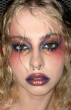 Alt Makeup, Pretty Makeup Looks, Alternative Makeup, Makeup Idea, Unique Makeup, Cute Makeup Looks, Eye Shadows, Facepaint, Pink Eyes