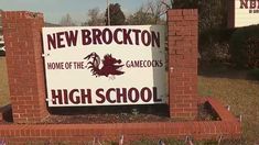 a sign for the new brockton high school