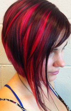 Look at how vibrant this color is #Hair Elumen Red Color Hair Highlights, Elumen Hair Color, Monat Rejuveniqe, Hair Color Red Ombre, Red Bob Hair, Bob Hairstyle Ideas, Tan Skin Blonde Hair, Red Highlights