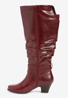 A classic boot with a lot of polish and versatility, these wide-calf boots are the knee-high look your closet has been craving. Leather-like upperFull Boots With Zippers, Wide Calf Riding Boots, Heel Design, Wide Calf Boots, Classic Boots, Swimsuits For All, Wide Calf, Wide Boots, Calf Boots