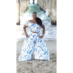 This Stylish Elegant 2pc Pants Set Is Perfect For Any Occasion, Events, Brunch, Birthdays, Summertime, Date Night At The Beach. The Top Is A Crop Top That Can Hang Off The Shoulders Or On The Shoulders It Has Ruffled Details. The Pants Are Wide Leg, High Waisted Very Sexy And Feminine Pants Set. Shipping Same/Next Day! Plus Size Beach Photoshoot Birthday, Feminine Pants, Bell Bottom Jumpsuits, Paradise Dress, Bow Crop Tops, Black Pleated Dress, Khaki Dress Pants, Boho Beach Dress, Striped Wide Leg Pants