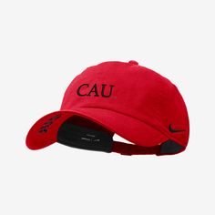 The Panthers hold a unique place within the cultural fabric and tapestry of Clark Atlanta, personifying the promise of representation for generations to come. Honor your school and top off your look with this campus cap. Casual University Red Baseball Cap, Casual University Red Adjustable Baseball Cap, Casual Adjustable University Red Baseball Cap, Casual University Red Cap, Casual Adjustable University Red Hat, Casual Adjustable Dad Hat For College, Nike Adjustable Dad Hat For Streetwear, Nike Adjustable Dad Cap, Nike Cotton Adjustable Baseball Cap