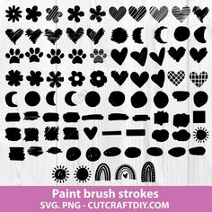 paint brush strokes svg bundle