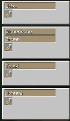 the menus for minecraft