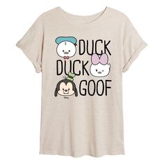 Disney - Duck Duck Goof - Women's Oversized T-Shirt - Celebrate the essence of Disney's Disney with officially licensed apparel featuring unique designs crafted exclusively by Hybrid Apparel. Each piece brings beloved characters, iconic imagery, and memorable moments to life, offering Disney fans a one-of-a-kind way to showcase their passion. Hufflepuff House, Disney Duck, Disneyland Outfits, Harry Potter Hufflepuff, Duck Duck, Pregnancy Tshirts, Disney Ladies, Oversized T Shirt, Memorable Moments