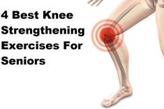 an image of a person with knee pain and text that says, 4 best knee stretching exercises for seniors