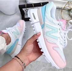 Pastel Tennis Shoes, New Balances Preppy, Trendy Tennis Shoes Women, Nike Pastel Sneakers For Sports, New Balance Shoes Colorful, Pastel Color Nike Shoes, Cute Tennis Shoes, New Balance Pastel Sneakers, Preppy Sneakers