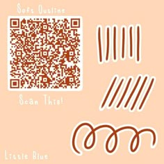 some type of qr code on a pink background with scissors and other items to make it