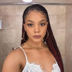 One Layer Cornrows, Braids In The Front Box Braids In Back, Half Cornrows Half Knotless Braids, Zig Zag Fulani Braids, Side Part Fulani Braids, Straightback Cornrows Braids, Simple Cornrows, Simple Fulani Braids