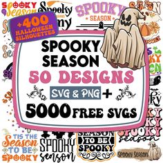 the spooky season 50 designs are available for $ 5, 500 and free svg