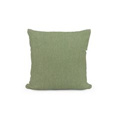 a green pillow on a white background