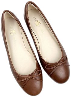 Elegant Brown Flats With Bow, Elegant Brown Ballet Flats With Round Toe, Elegant Brown Round Toe Ballet Flats, Elegant Brown Ballet Flats With Removable Insole, Elegant Slip-on Ballet Flats With Arch Support, Elegant Ballet Flats With Arch Support, Elegant Ballet Flats With Cushioned Footbed And Round Toe, Elegant Cushioned Closed Toe Ballet Flats, Elegant Ballet Flats With Cushioned Footbed And Low Heel