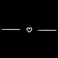 a black background with white lines and a heart on the middle one line is in the shape of a rectangle