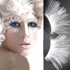 PRICES MAY VARY. 💋▶These Lashes Are◀The White Feathers Costume Lashes Kit is great for spicing up your spooky. Special if you cos White Queen. Halloween ensemble. Choose from the angelic Fairy Wings, regal Cleopatra, gothic Dark Angel, or scary attract Woman. Either way, you're sure to turn some heads at this year's Halloween bash 💋▶Style◀Super Long false eyelashes with Sexy and soft white Feather lashes 💋▶Package Includes◀ :1 Pairs False eyelashes , Reusable lashes, No glue 💋▶Ideal for occa Masquerade Makeup, Feather Eyelashes, Foundation For Oily Skin, White Eyelashes, Handmade Makeup, Cool Makeup Looks, White Feather, Halloween Makeup Looks, White Eyes