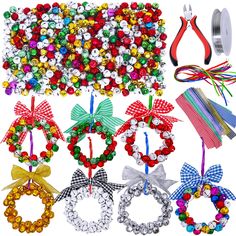 several different types of bows and beads